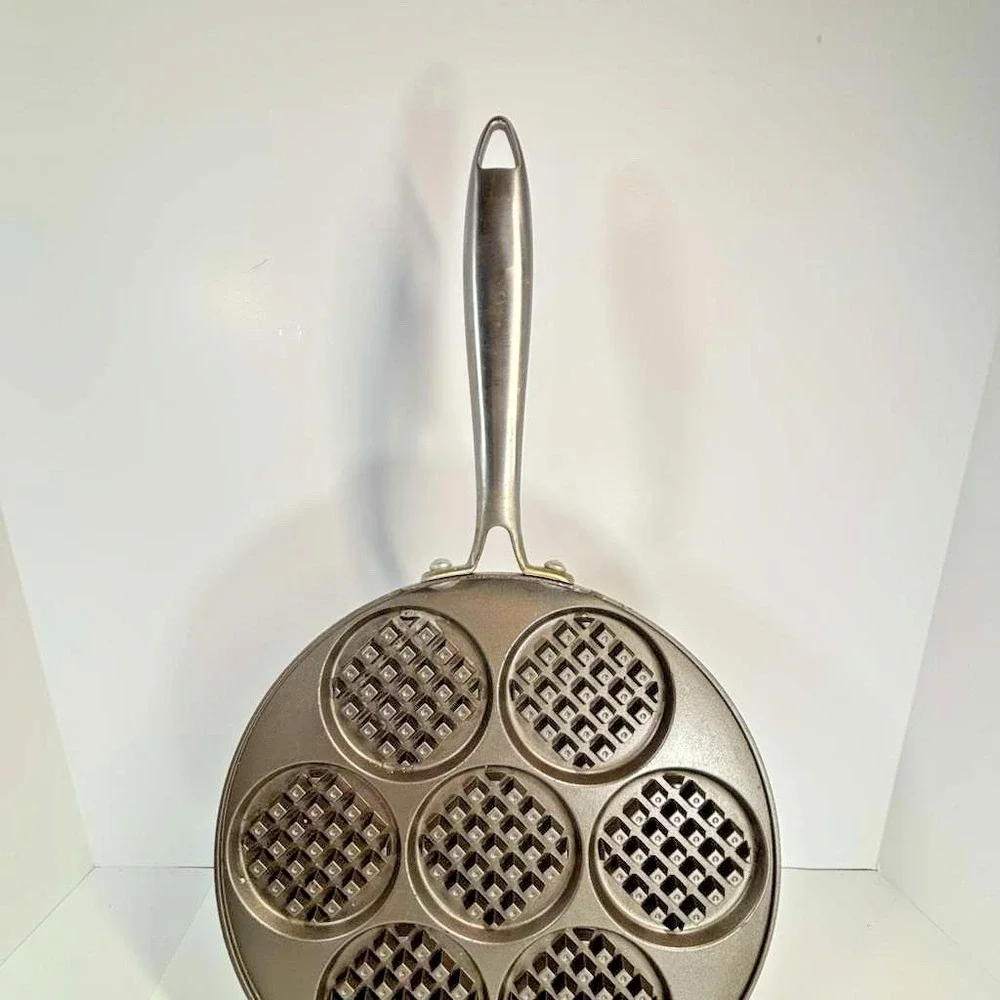 NORDIC WARE Non Stick Silver Dollar Waffle Chaffle Pan Makes 7 Waffles at Once